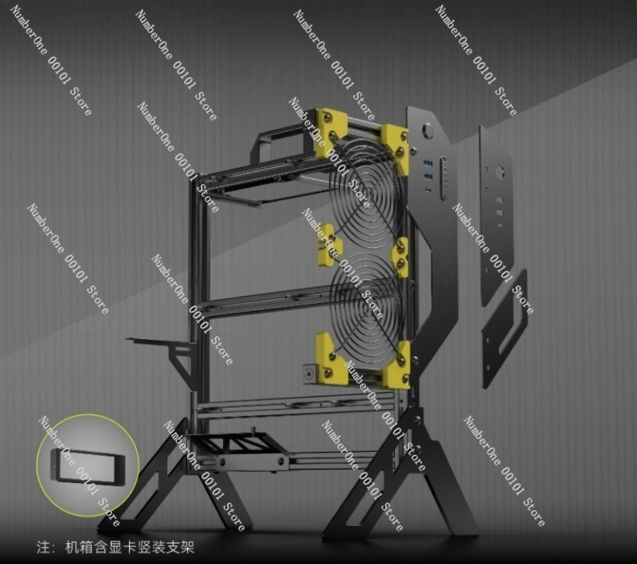 Gabinete de PC em alumínio com - Aluminum Open Frame Test Bench Water Cooling avaliação e preço